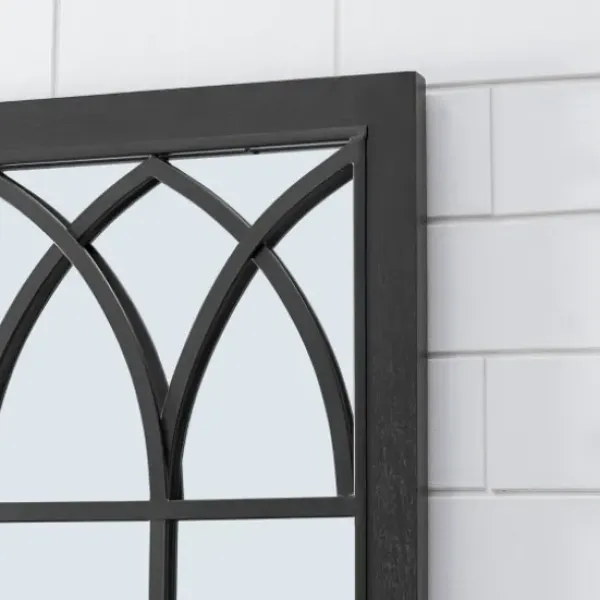 Decorative Mirrors-Kirkland's Home Grandview Arched Frame Mirror Black