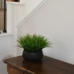 Arrangements & Greenery-Kirkland's Home Grass Arrangement In Black Ceramic Bowl Green/Black