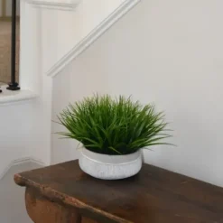 Arrangements & Greenery-Kirkland's Home Grass Arrangement In Gray Ceramic Bowl Green/Gray