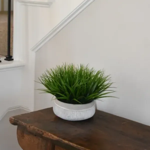 Arrangements & Greenery-Kirkland's Home Grass Arrangement In Gray Ceramic Bowl Green/Gray