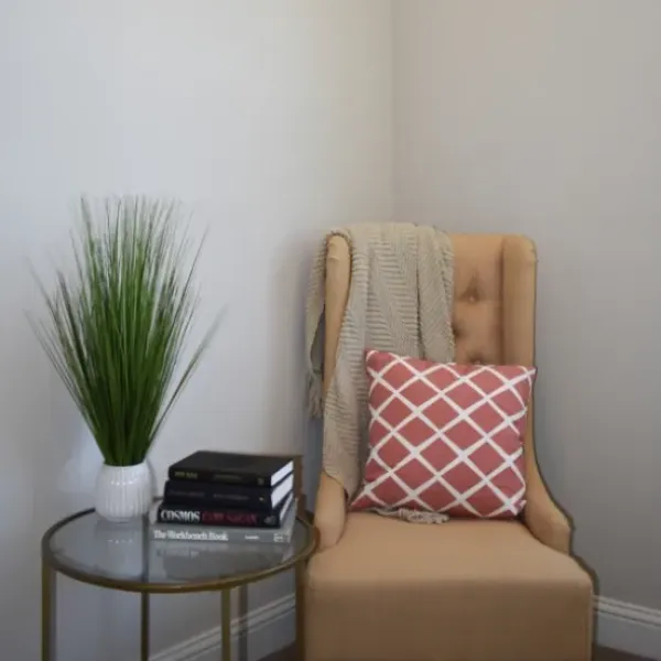 Arrangements & Greenery-Kirkland's Home Grass Arrangement In White Ribbed Pot Green/White