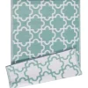 Outdoor Rugs-Kirkland's Home Gray And Aqua Palm Leaves Outdoor Area Rug, 5X7 Gray/Blue