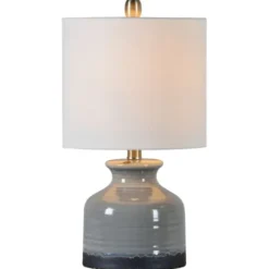 Table Lamps-Kirkland's Home Gray And Black Ceramic Table Lamp, Set Of 2 White