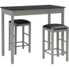 Dining Sets-Kirkland's Home Gray And Black 3-Pc. Stool And Table Set