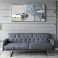 Framed Art-Kirkland's Home Gray And Brown Abstract Stones Framed Wall Art White/Gray/Brown