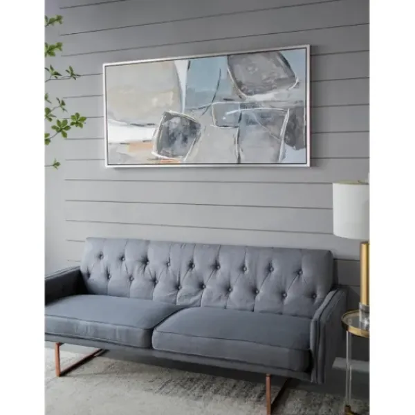Framed Art-Kirkland's Home Gray And Brown Abstract Stones Framed Wall Art White/Gray/Brown