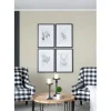 Framed Art-Kirkland's Home Gray And Cream Foliage 4-Pc. Framed Wall Art Set Gray/White