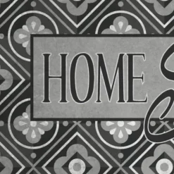 Kitchen & Floor Mats-Kirkland's Home Gray And Cream Plaid Kitchen Mat Gray/White