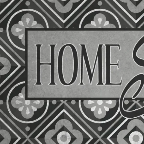 Kitchen & Floor Mats-Kirkland's Home Gray And Cream Plaid Kitchen Mat Gray/White