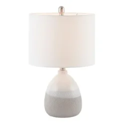 Table Lamps-Kirkland's Home Gray And Gradient Ceramic Table Lamp White