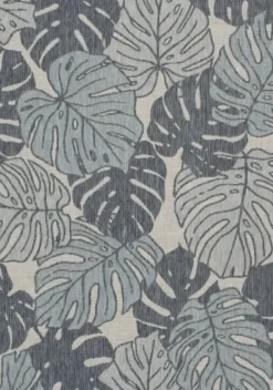 Outdoor Rugs-Kirkland's Home Gray And Ivory Lace Border Outdoor Area Rug, 6X9 Ivory/Gray