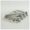 Blankets & Throws-Kirkland's Home Gray And Ivory Striped Cotton Throw Gray/Ivory