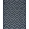 Outdoor Rugs-Kirkland's Home Gray And Navy Falling Ferns Outdoor Area Rug, 5X7 Gray/Blue