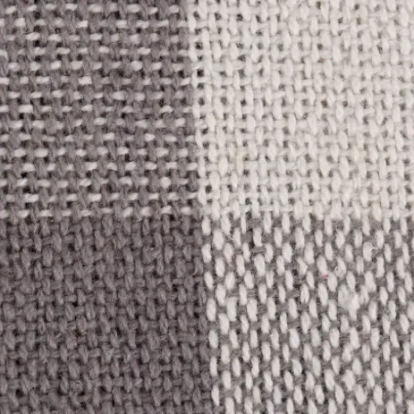 Blankets & Throws-Kirkland's Home Gray And White Buffalo Check Woven Fringe Throw Gray/White