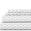Bed Sheets-Kirkland's Home Gray And White Chevron 3-Pc. Twin Sheet Set Gray/White
