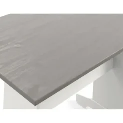 Dining Sets-Kirkland's Home Gray And White 3-Pc. Dining Nook Set