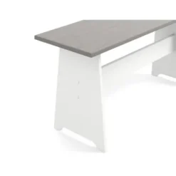 Dining Sets-Kirkland's Home Gray And White 3-Pc. Dining Nook Set