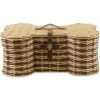Baskets & Boxes-Kirkland's Home Gray And White Tuft Peaks Storage Basket White/Gray