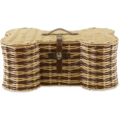 Baskets & Boxes-Kirkland's Home Gray And White Woven Basket With Tassel, 17 In. Gray/White