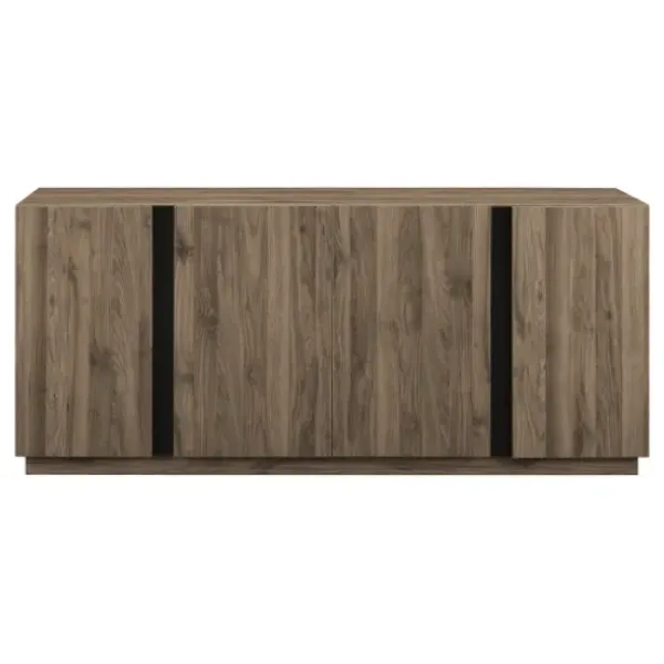 Cabinets & Sideboards-Kirkland's Home Gray Brown Modern 2-Door Sideboard Gray/Brown