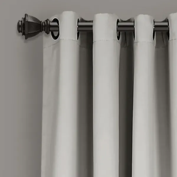 Curtains & Drapes-Kirkland's Home Gray Color Block Striped Curtain Panel, 84 In. Gray/White