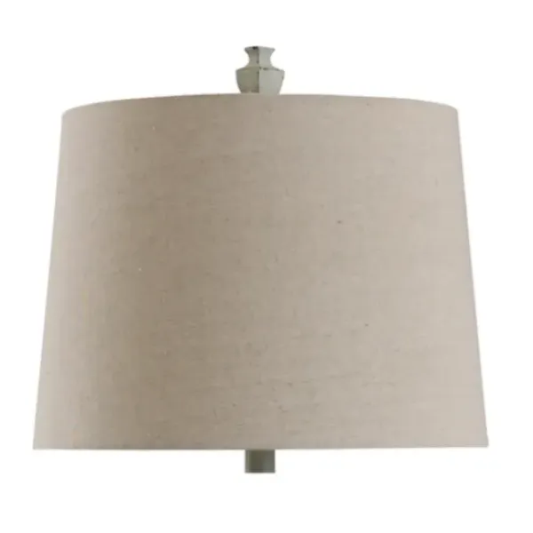 Table Lamps-Kirkland's Home Gray Distressed Square Urn Table Lamp Tan