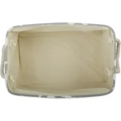 Baskets & Boxes-Kirkland's Home Gray Dog Show Round Storage Bin, 18 In. Gray/White