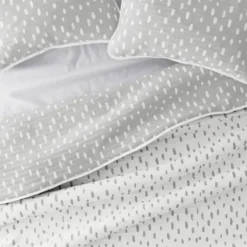 Quilts-Kirkland's Home Gray Dotted Reversible 3-Pc. King Quilt Set Gray/White