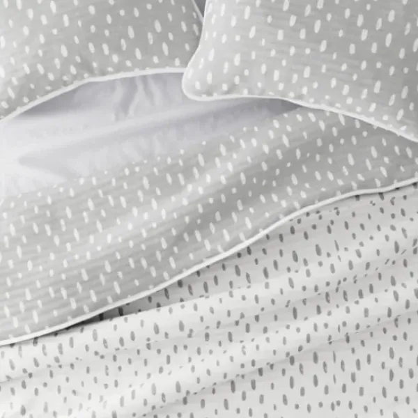 Quilts-Kirkland's Home Gray Dotted Reversible 3-Pc. King Quilt Set Gray/White