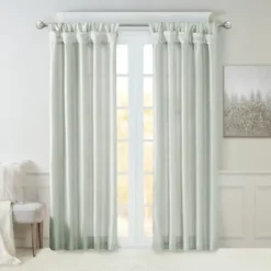 Curtains & Drapes-Kirkland's Home Gray Floral 2-Pc. Curtain Panel Set, 96 In. Gray/White