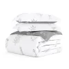 Duvets-Kirkland's Home Gray Floral Reversible 2-Pc. Twin Duvet Cover Set Gray/White