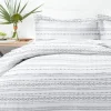 Duvets-Kirkland's Home Gray Geometric 3-Pc. King Duvet Cover Set Gray/White