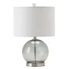 Table Lamps-Kirkland's Home Gray Glass Globe Table Lamp White