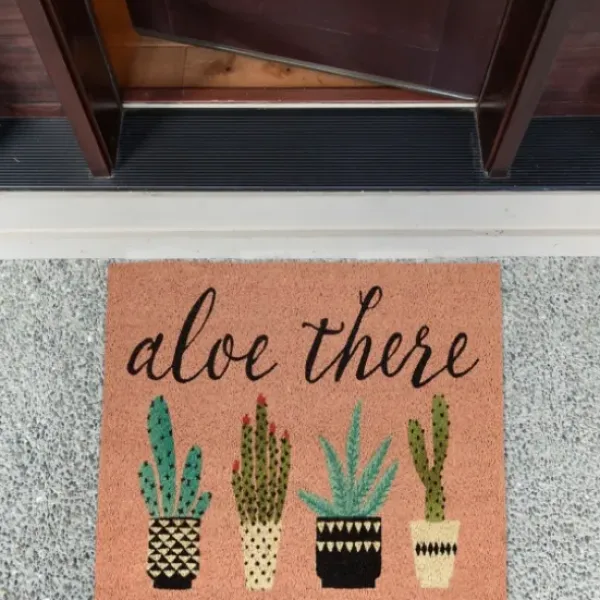 Kitchen & Floor Mats-Kirkland's Home Gray Good Kitty Pet Bowl Mat Gray/White