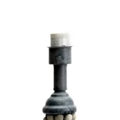 Table Lamps-Kirkland's Home Gray Iron And Rattan Beaded Table Lamp White