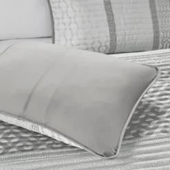 Bedspreads & Coverlets-Kirkland's Home Gray Jacquard Motif 4-Pc. Queen Coverlet Set Gray/White