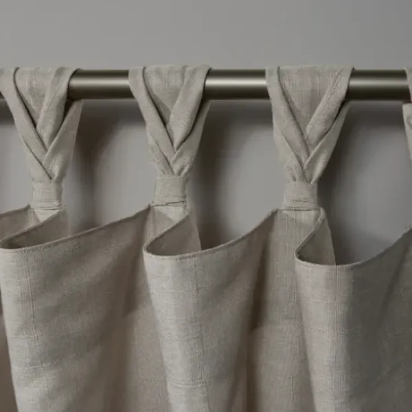 Curtains & Drapes-Kirkland's Home Gray Kenzie Curtain Panel Set, 96 In Gray/White