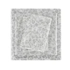 Bed Sheets-Kirkland's Home Gray Leopard Print Satin 4-Pc. Queen Sheet Set White/Gray