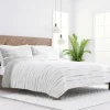 Quilts-Kirkland's Home Gray Linear Reversible 3-Pc. Queen Quilt Set Gray/White