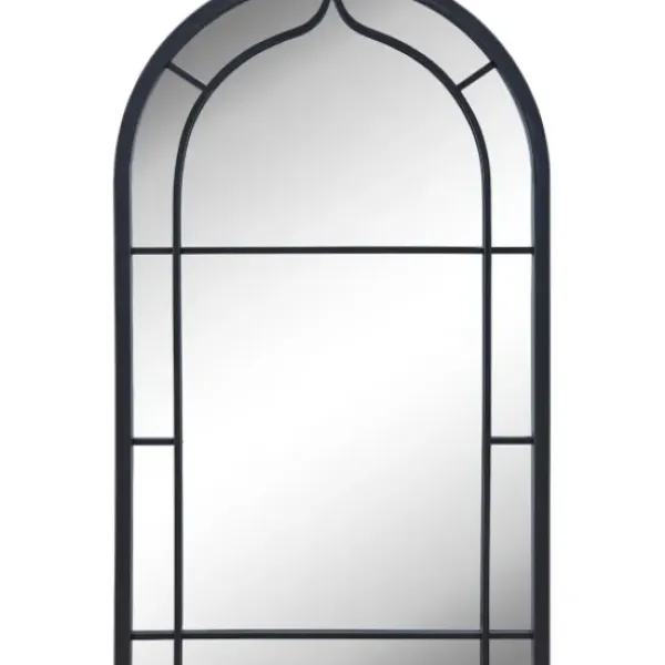 Decorative Mirrors-Kirkland's Home Gray Metal Arched Mirror