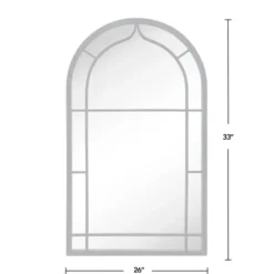 Decorative Mirrors-Kirkland's Home Gray Metal Arched Mirror