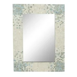 Decorative Mirrors-Kirkland's Home Gray Mother Of Pearl Shell Frame Wall Mirror