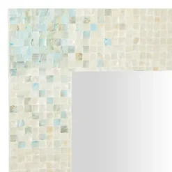 Decorative Mirrors-Kirkland's Home Gray Mother Of Pearl Shell Frame Wall Mirror