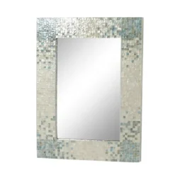 Decorative Mirrors-Kirkland's Home Gray Mother Of Pearl Shell Frame Wall Mirror