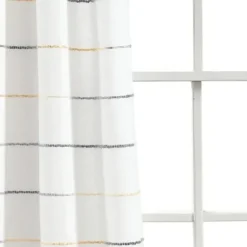 Curtains & Drapes-Kirkland's Home Gray Ombre Stripe Curtain Panel Set, 84 In. Gray/White