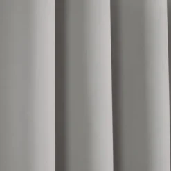 Curtains & Drapes-Kirkland's Home Gray Ombre Stripe Curtain Panel Set, 95 In. Gray/White