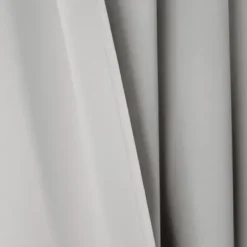 Curtains & Drapes-Kirkland's Home Gray Ombre Stripe Curtain Panel Set, 95 In. Gray/White