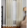 Curtains & Drapes-Kirkland's Home Gray Palm Leaves Curtain Panel Set, 84 In. Gray/White