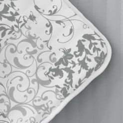 Quilts-Kirkland's Home Gray Patchwork Reversible 2-Pc. Twin Quilt Set Gray/White