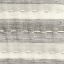 Quilts-Kirkland's Home Gray Pick Stitch Stripe King Quilt Gray/White